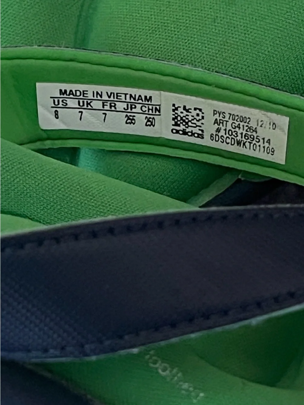 Adidas Fit Foam Women Flip Flops Sandals Green Navy Size 8 Beach Summer Vacation